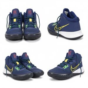 Nike Kyrie‎ Flytrap II 2 Navy Yellow Basketball Shoes Men's Size 10.5 High Tops